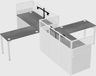 L-shape cubicles