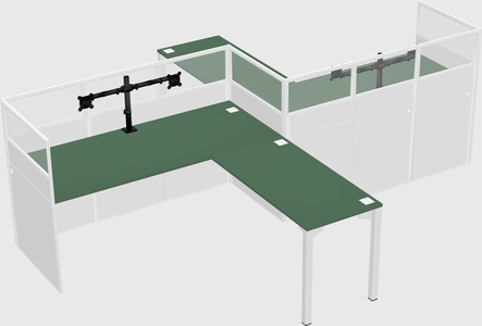 L-shape cubicles