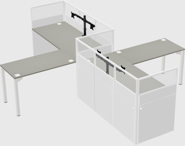 L-shape cubicles