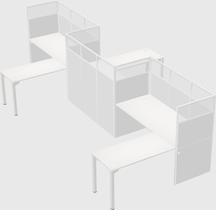 L-shape cubicles