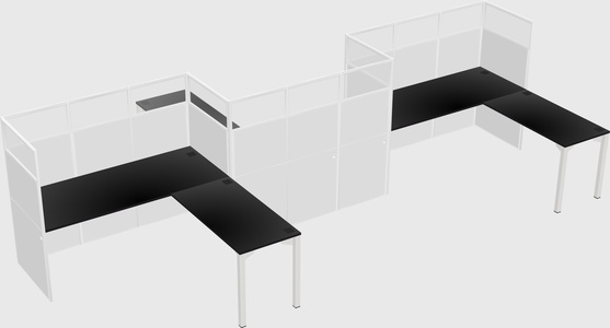 L-shape cubicles