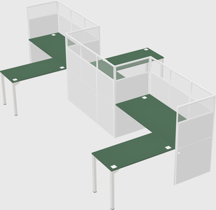 L-shape cubicles