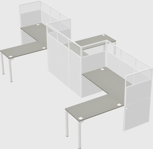 L-shape cubicles