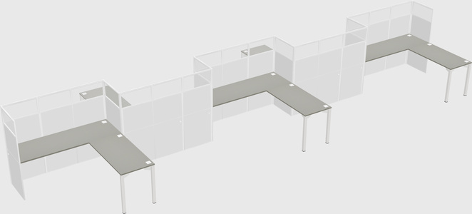 L-shape cubicles