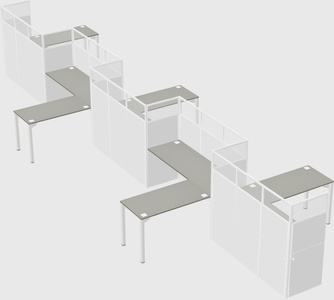 L-shape cubicles