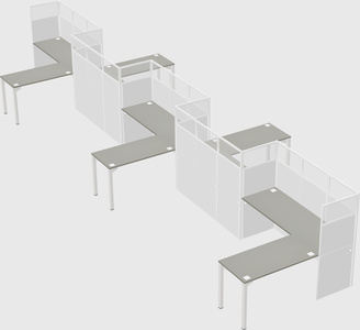 L-shape cubicles