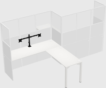 L-shape cubicles