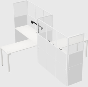 L-shape cubicles