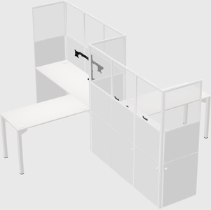 L-shape cubicles
