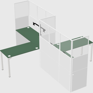 L-shape cubicles