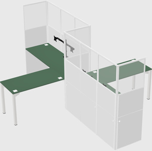 L-shape cubicles