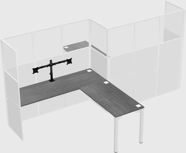 L-shape cubicles