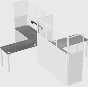 L-shape cubicles