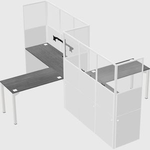L-shape cubicles
