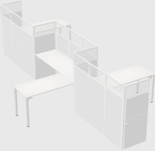 L-shape cubicles