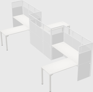 L-shape cubicles