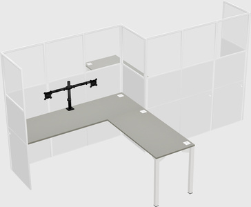 L-shape cubicles
