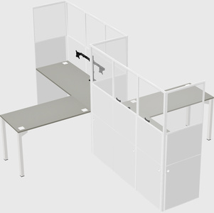 L-shape cubicles
