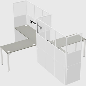 L-shape cubicles