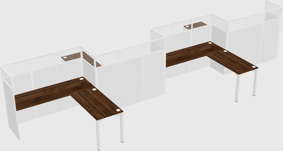 L-shape cubicles