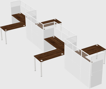 L-shape cubicles