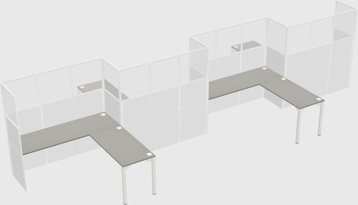 L-shape cubicles