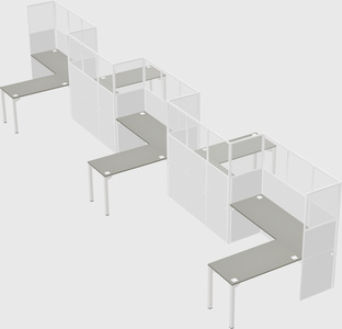 L-shape cubicles