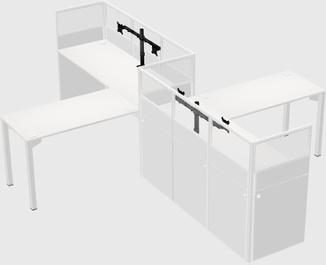 L-shape cubicles