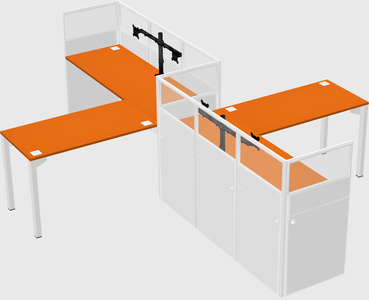 L-shape cubicles