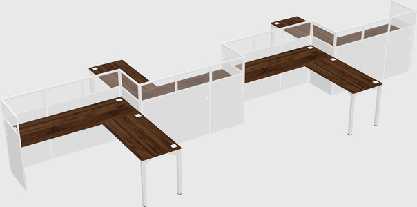 L-shape cubicles