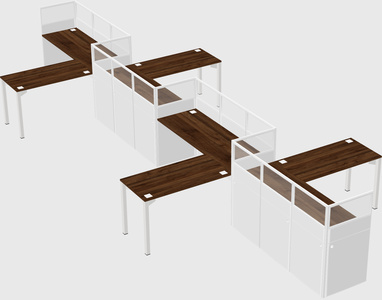 L-shape cubicles