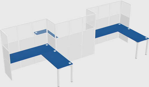 L-shape cubicles