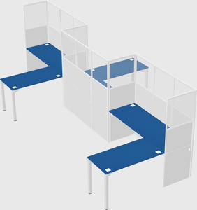 L-shape cubicles