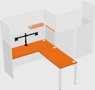 L-shape cubicles