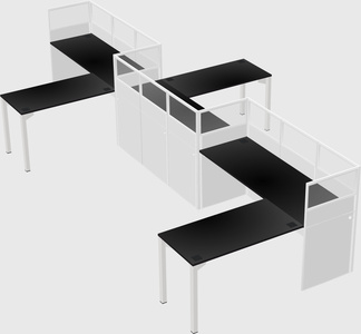 L-shape cubicles