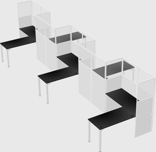 L-shape cubicles