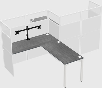 L-shape cubicles