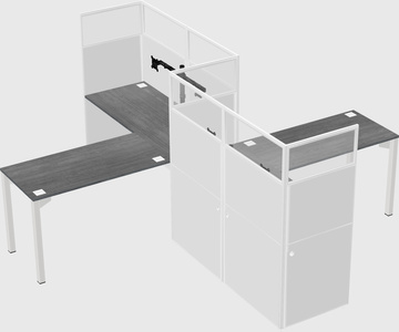 L-shape cubicles