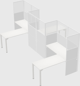 L-shape cubicles
