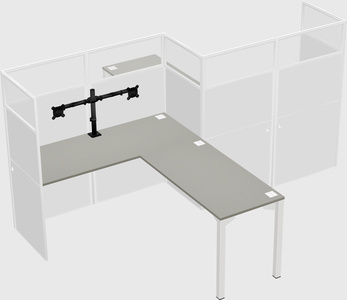 L-shape cubicles
