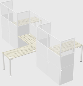 L-shape cubicles