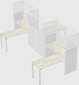 L-shape cubicles