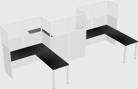 L-shape cubicles