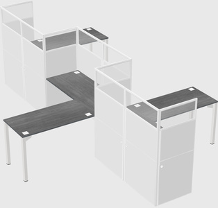 L-shape cubicles