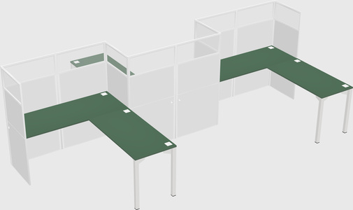 L-shape cubicles