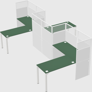 L-shape cubicles