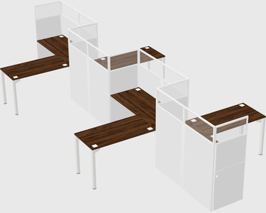 L-shape cubicles