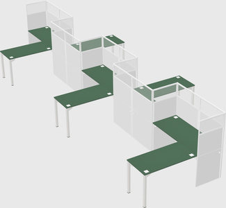 L-shape cubicles