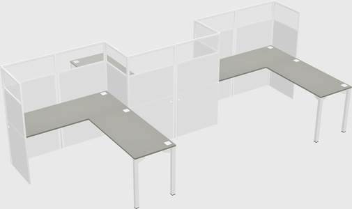 L-shape cubicles