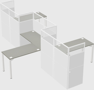 L-shape cubicles
